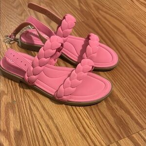 Pink Braided Sandals